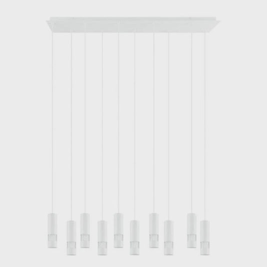 Bernabeta LED Pendant 10 Lights White Steel Transparent Plastic 4000K - 39703N - ARCK Electrical Wholesale Supplies