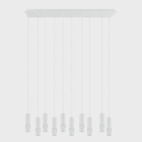 Bernabeta LED Pendant 10 Lights White Steel Transparent Plastic 4000K - 39703N - ARCK Electrical Wholesale Supplies