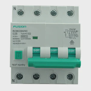 RCBO 3 Pole 500V ac. 25amp 30ma 6kA - RCBO3625C - ARCK Electrical Wholesale Supplies