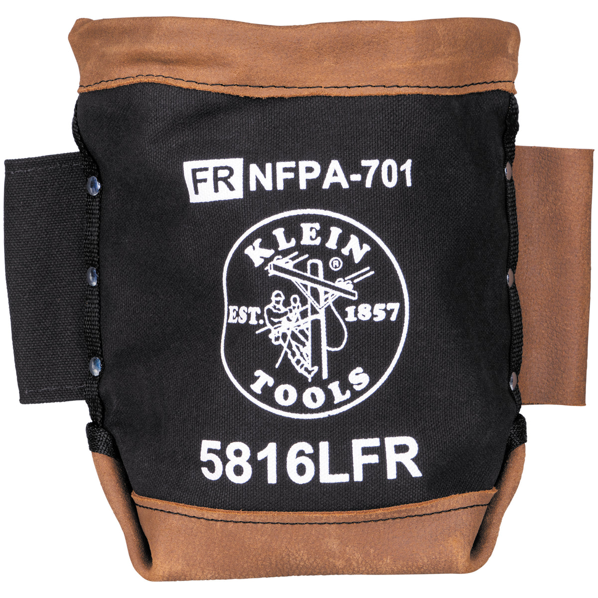 Klein Tools 5816LFR Flame Resistent Leather Canvas Bolt Bag