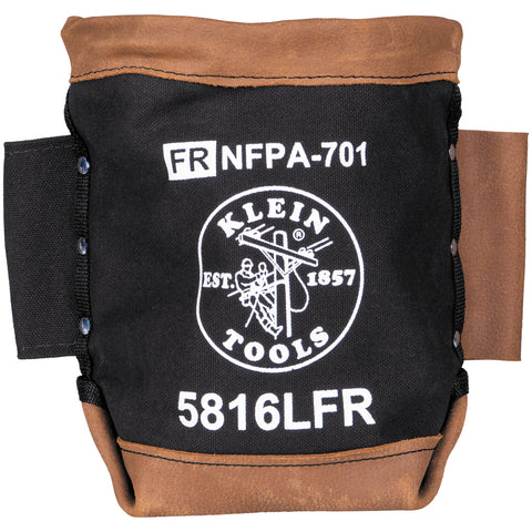Klein Tools 5816LFR Flame Resistent Leather Canvas Bolt Bag