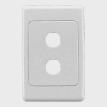 Clipsal 2000 series 2 Gang Grid & Plate - 2032VH-WE - ARCK Electrical Wholesale Supplies