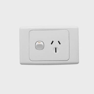 Clipsal 15Amp Single Powerpoint White  2000 Series - 2015/15-WE - ARCK Electrical Wholesale Supplies