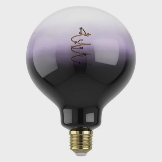 Filament Dimmable LED G125 Globe Bulb 240V 4W ES Purple Transparent Glass 1800K - 12557 - ARCK Electrical Wholesale Supplies