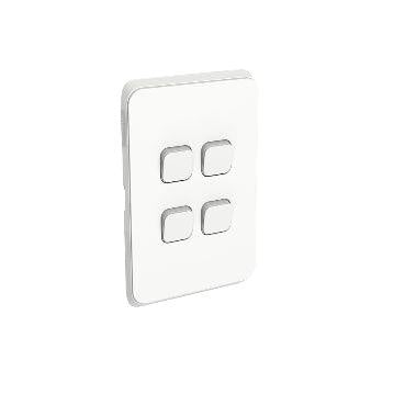 Clipsal Iconic 4 Gang Switch Grid & Skin - 3044VH-VW - ARCK Electrical Wholesale Supplies