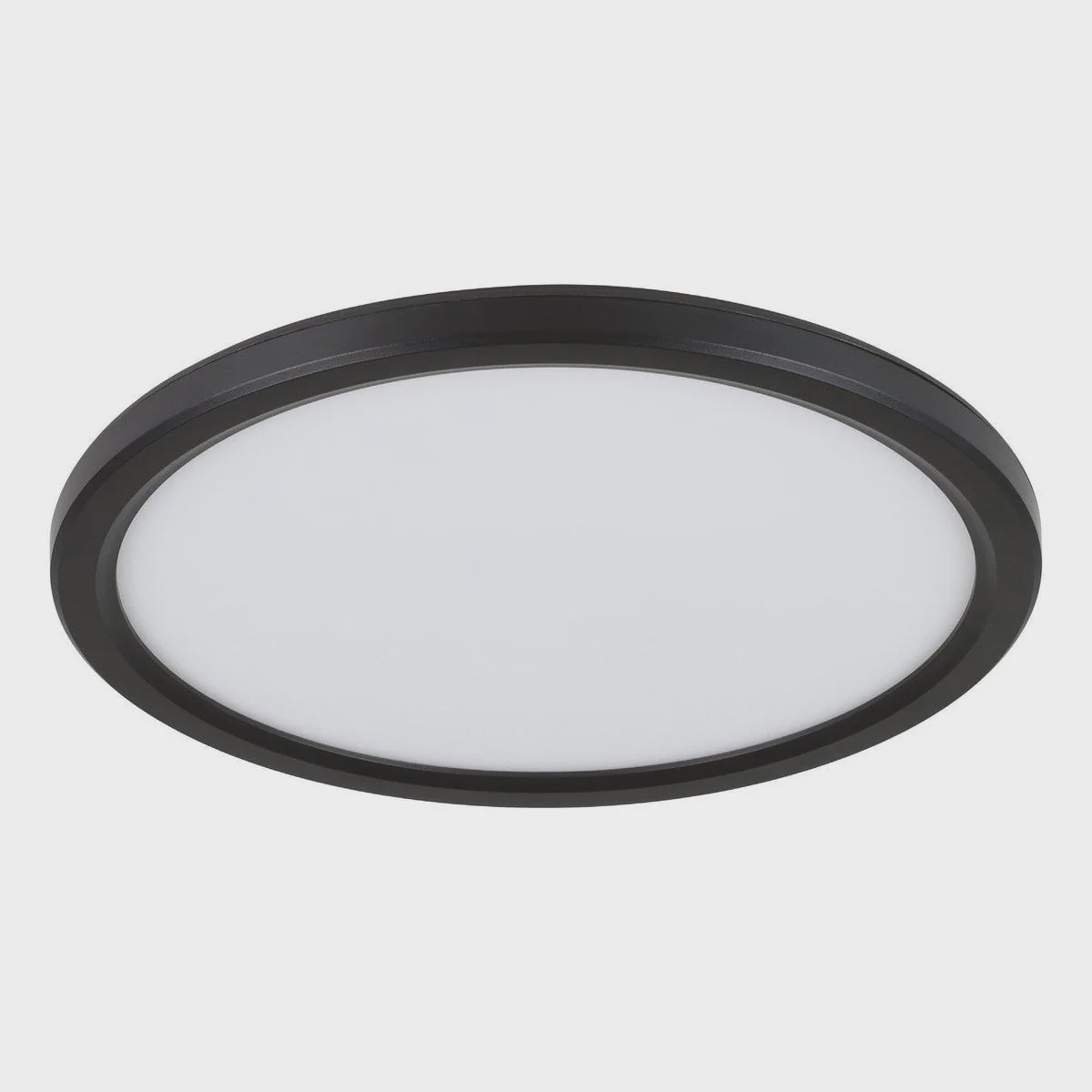 Romeo 500mm Dimmable LED Oyster Light Black 40W TRI Colour - 206355 - ARCK Electrical Wholesale Supplies