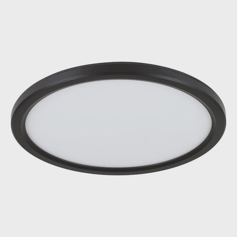 Romeo 500mm Dimmable LED Oyster Light Black 40W TRI Colour - 206355 - ARCK Electrical Wholesale Supplies