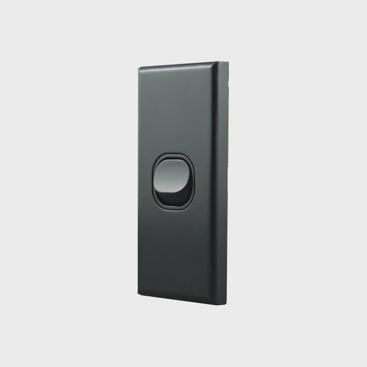Architrave Switch 1 Gang MATTE BLACK LSA1MB-L - ARCK Electrical Wholesale Supplies