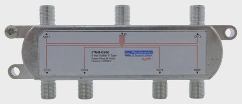 6 Way Splitter 'F' Type 5-2400MHz - 07MM-ES06