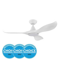 Noosa 46 DC Fan 18W LED Tri-Col Wht - 204801