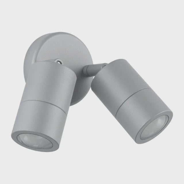 Fremantle 2 Light Adjustable Outdoor Wall Light Silver Grey - 206153 - ARCK Electrical Wholesale Supplies
