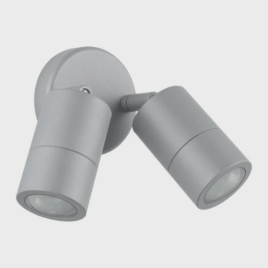 Fremantle 2 Light Adjustable Outdoor Wall Light Silver Grey - 206153 - ARCK Electrical Wholesale Supplies