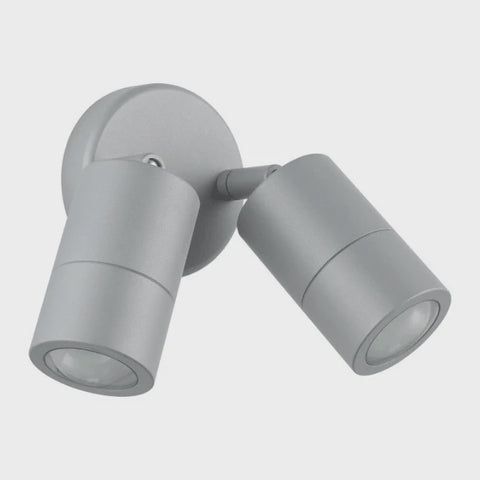 Fremantle 2 Light Adjustable Outdoor Wall Light Silver Grey - 206153 - ARCK Electrical Wholesale Supplies
