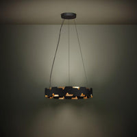 Altagracia LED Pendant 2 Lights Black / Gold Steel 3000K - 390031