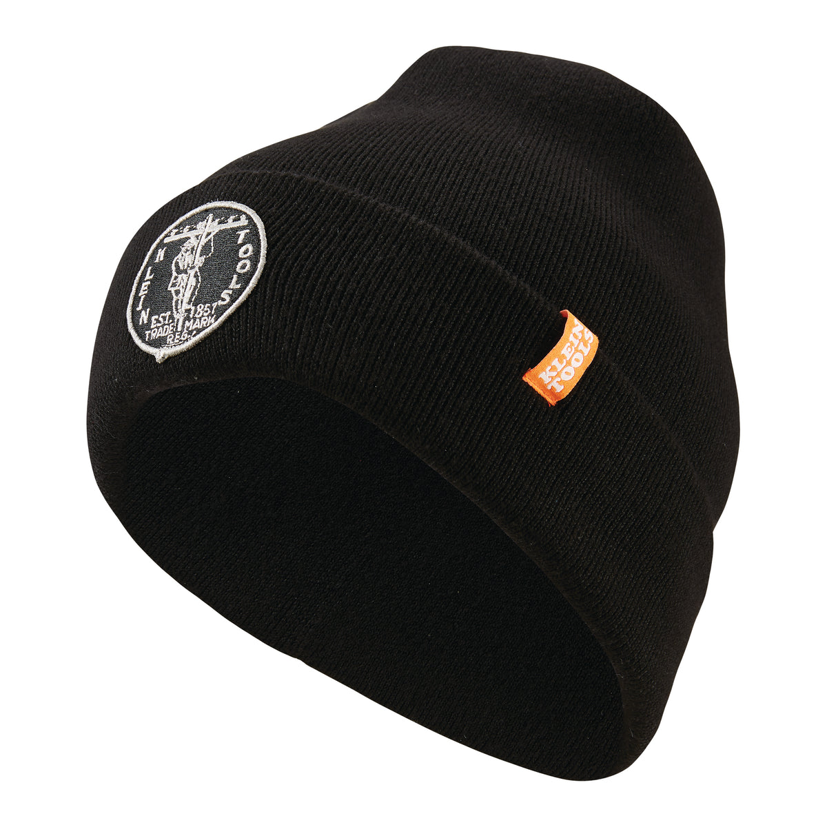 Klein Tools 60388 Heavy Knit Hat Black Vintage Patch Logo