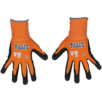 Klein Tools 60580 Cut Resist Lvl 1 Knit Dipped Gloves Med 2Pk