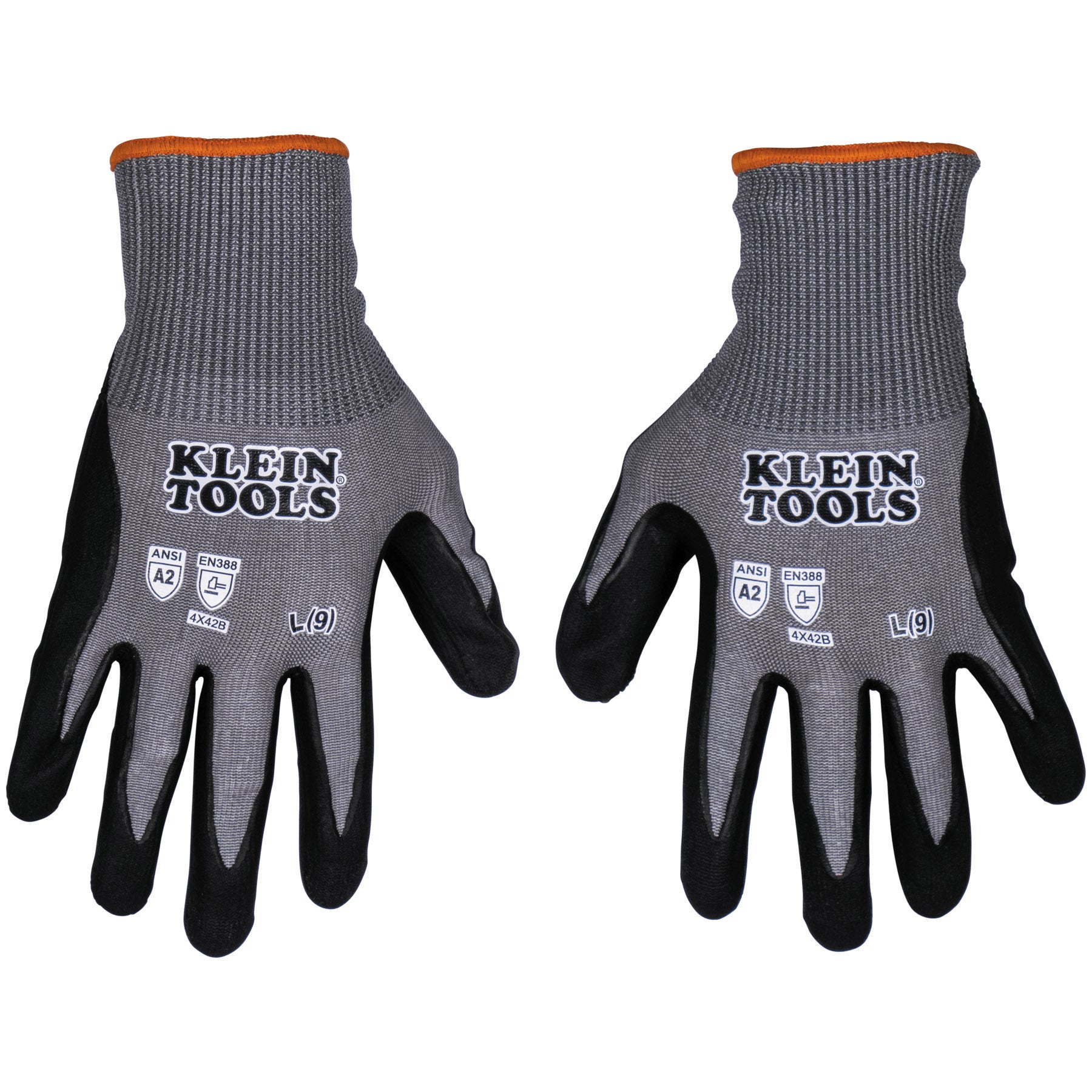 Klein Tools 60585 Cut Resistant Lvl2 Knit Dipped Glove Lrg