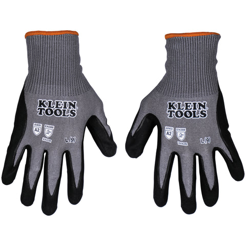 Klein Tools 60585 Cut Resistant Lvl2 Knit Dipped Glove Lrg