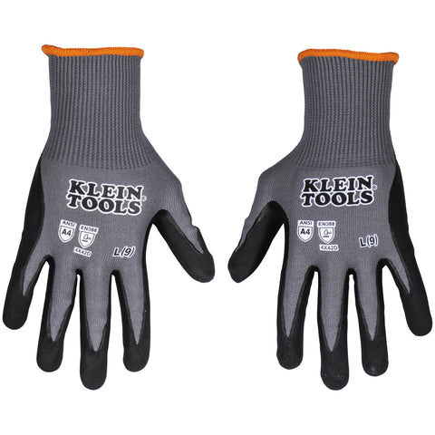 Klein Tools 60589 Cut Resistant Lvl4 Knit Dipped Glove Lrg