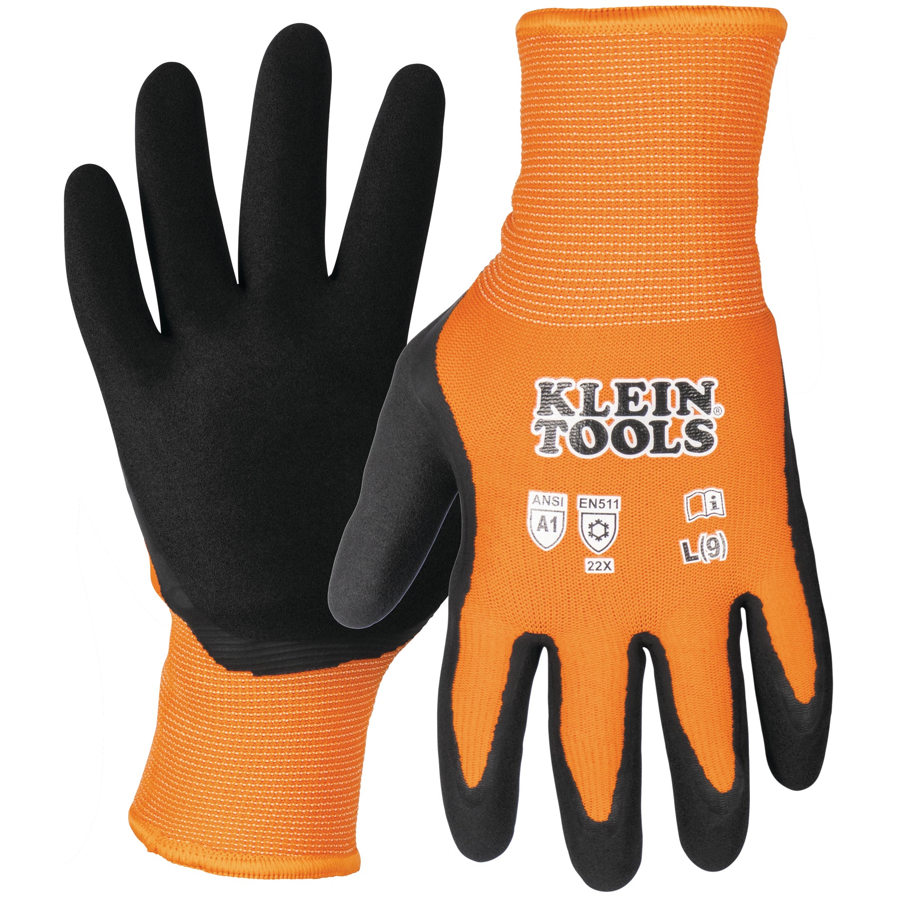 Klein Tools 60836 Cut 1 Winter Knit Dip Glove Lrg