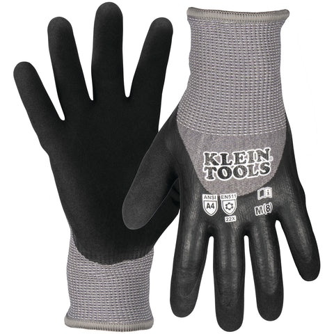 Klein Tools 60838 Cut 4 Winter Knit Dip Glove Med