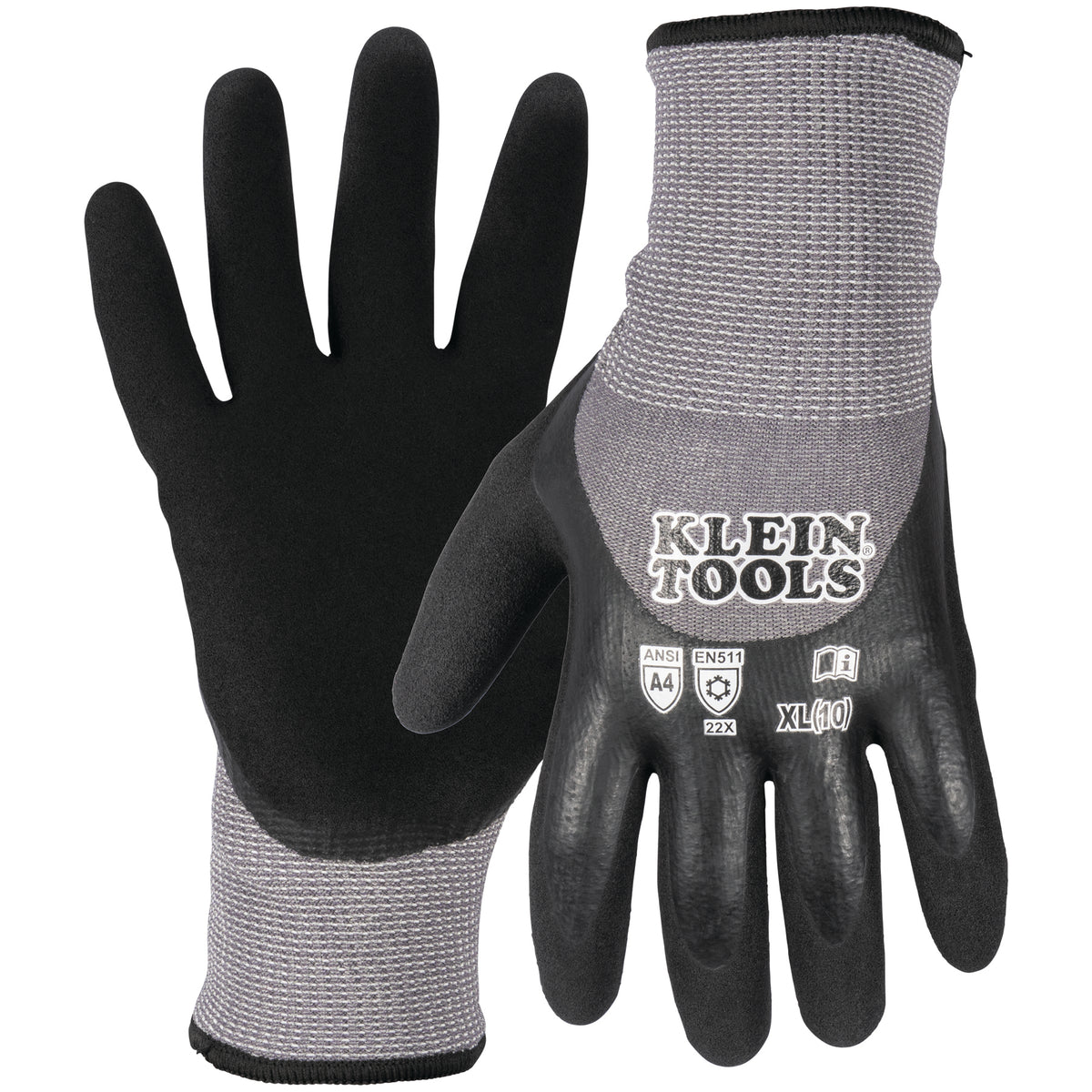 Klein Tools 60840 Cut 4 Winter Knit Dip Glove Xl