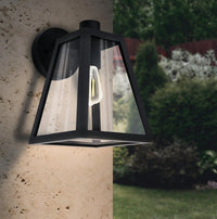 Mirandola 1 Light Wall Lantern Height 270 mm Black Aluminium - 98719N