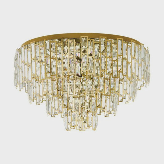 Calmeilles Ceiling Crystal 10 Lights W780mm Brass Steel - 39612 - ARCK Electrical Wholesale Supplies