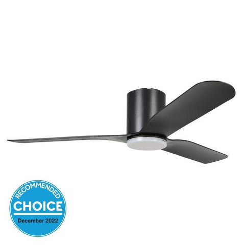 ILUKA 52 DC hugger ceiling fan with LED light - 20538302