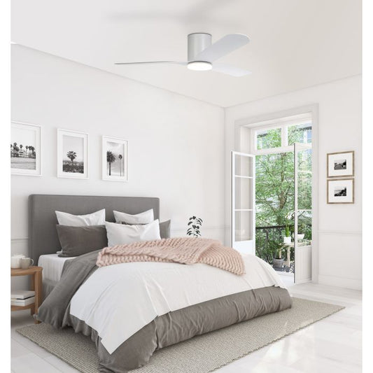 ILUKA 52 DC hugger ceiling fan with LED light - 20538301