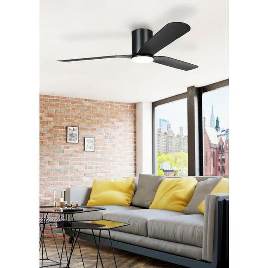 ILUKA 60 DC hugger ceiling fan with LED light - 20538502