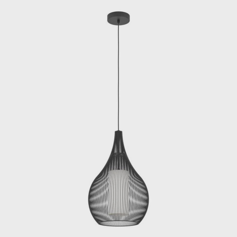RAZONI Pendant Light Black Steel Black Glass - 900828N - ARCK Electrical Wholesale Supplies
