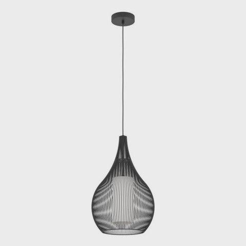 RAZONI Pendant Light Black Steel Black Glass - 900828N - ARCK Electrical Wholesale Supplies