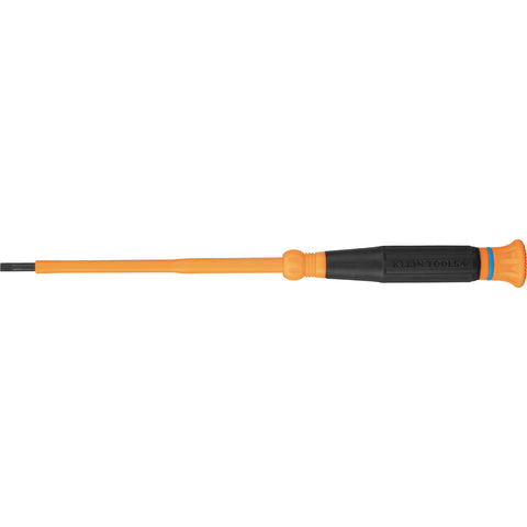 Klein Tools Insulated Precision Screwdriver, 1/8-Inch Slotted, 4-Inch Shank- A-6254INS