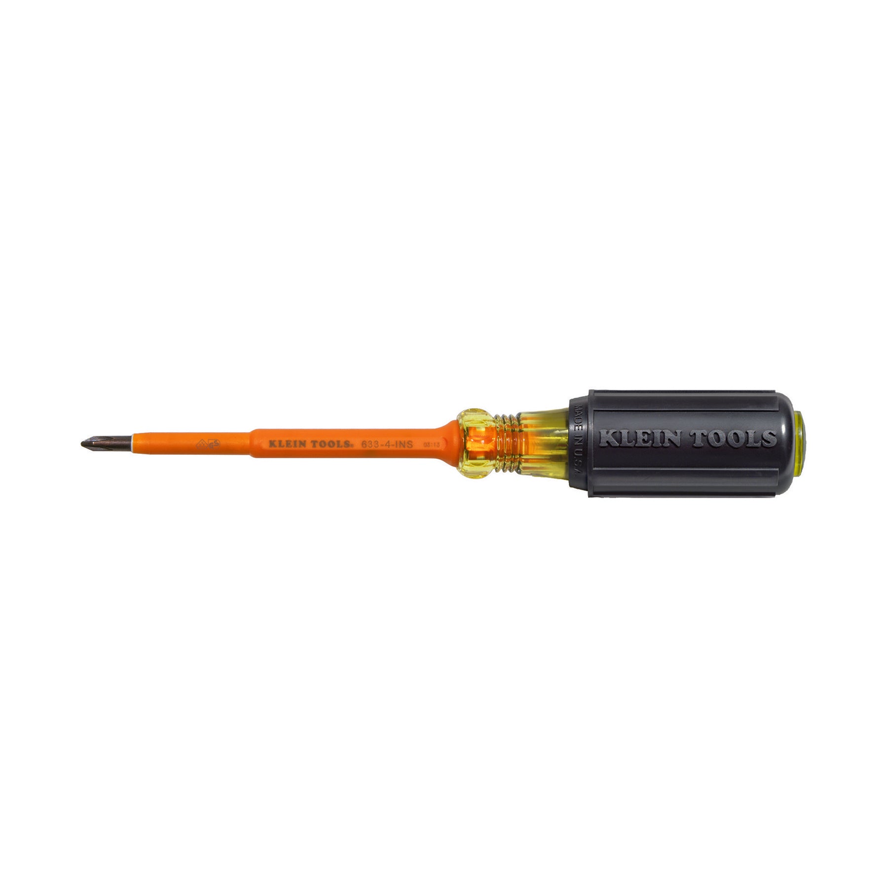 Klein Tools 633-4-INS S/Dvr Insulated No1 Phillips-Tip-100Mm
