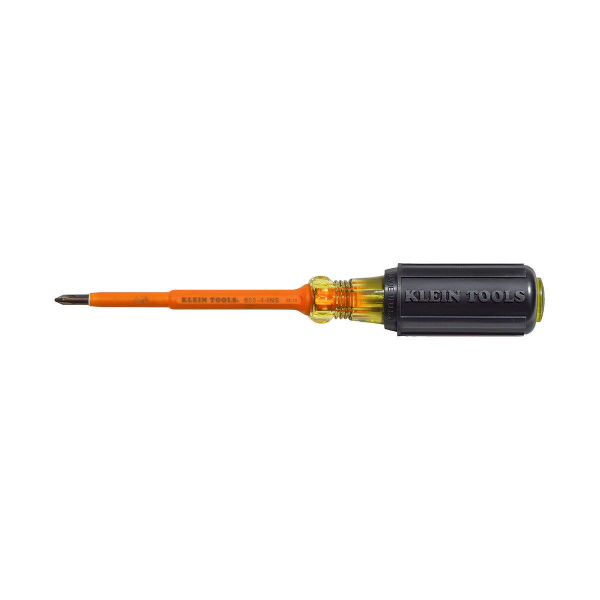 Klein Tools 633-4-INS S/Dvr Insulated No1 Phillips-Tip-100Mm