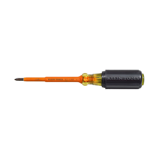 Klein Tools Insulated Screwdriver, #1 Phillips, 4-Inch Round Shank- A-633-4-INS
