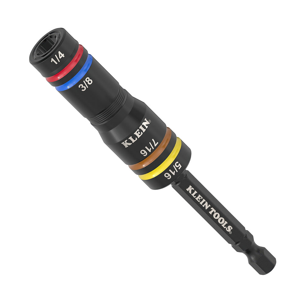 Klein Tools Quad-4 Heavy-Duty Impact Flip Socket, SAE- A-651QS