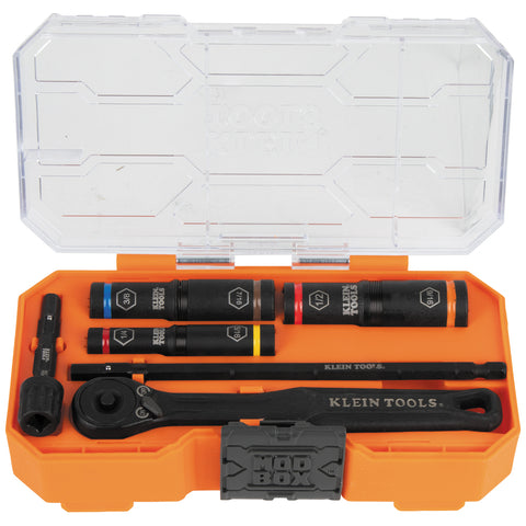 Klein Tools KNECT™ Essential Deep-Well Heavy-Duty Flip Socket Set,- A-65238