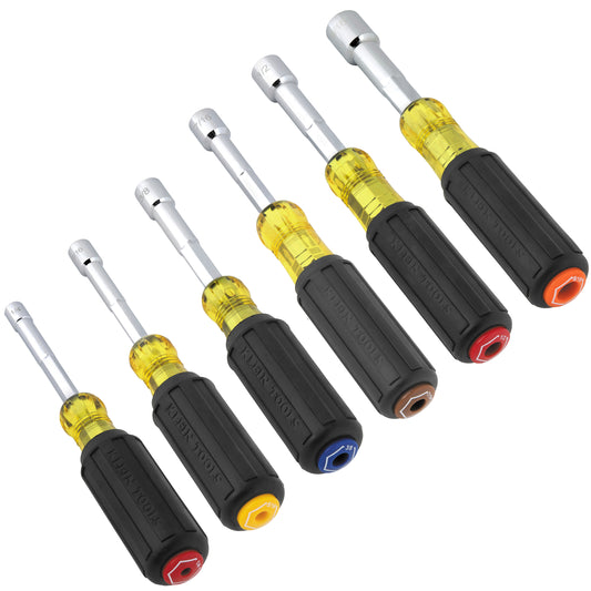 Klein Tools Color-Coded Magnetic Hollow-Shaft Heavy-Duty Nut Driver- A-65456MAG