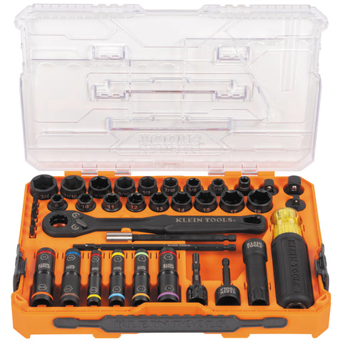 Klein Tools KNECT™ Complete Impact Pass Through and Flip Socket Set,- A-65500KNECT