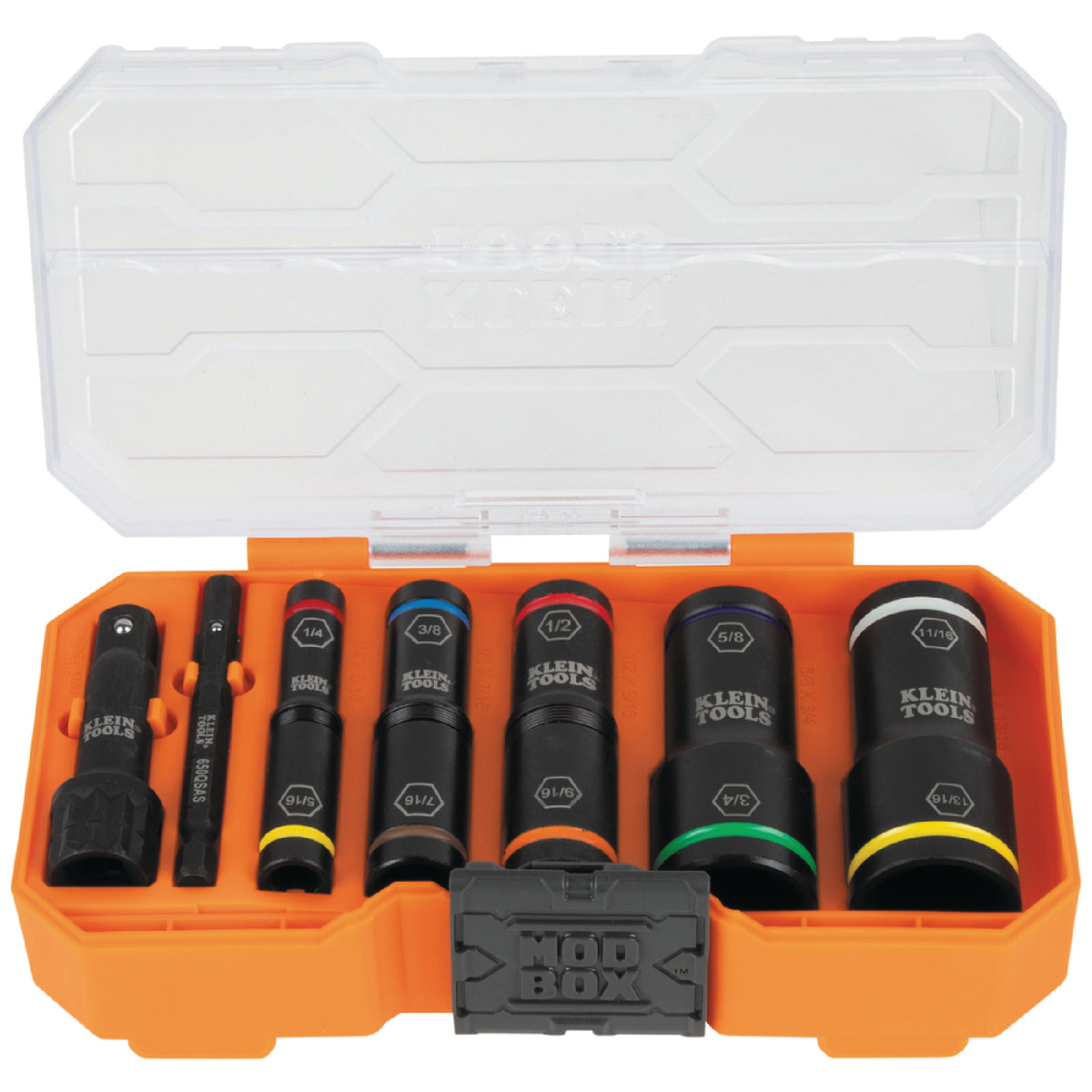 Klein Tools 65618 Knect Impct Rtd Hd Deep Well Flp Skt Set