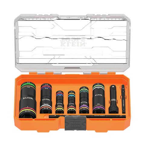 Klein Tools KNECT™ Quad-24 Heavy-Duty Impact Flip Sockets, SAE and- A-656QS