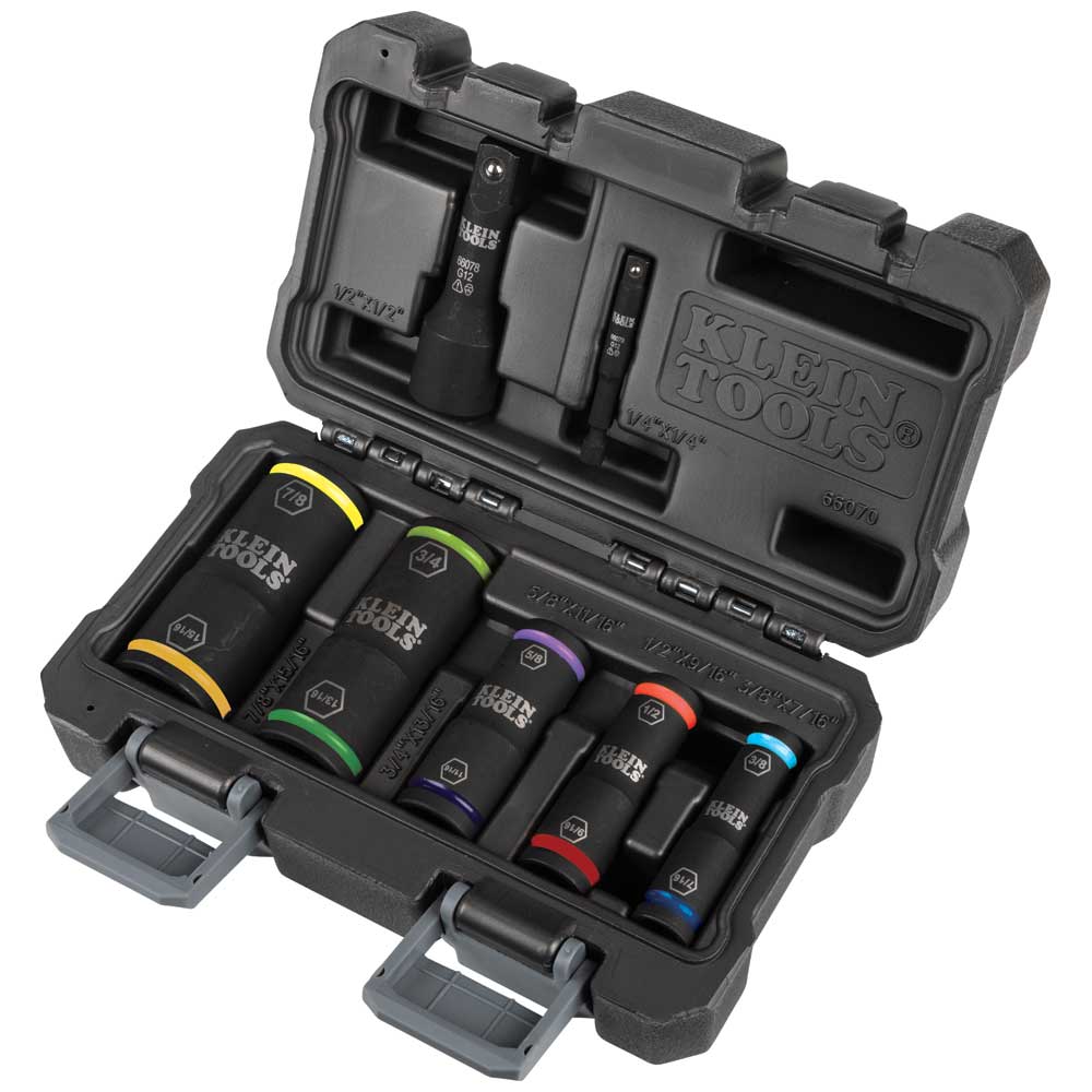 Klein Tools Flip Impact Socket Set, 7-Piece- A-66070