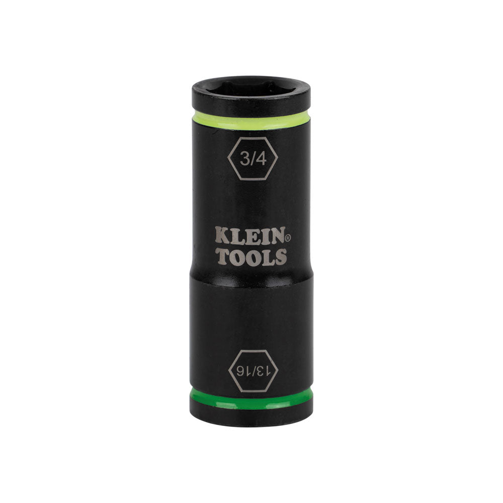 Klein Tools Flip Impact Socket, 3/4 and 13/16-Inch- A-66074