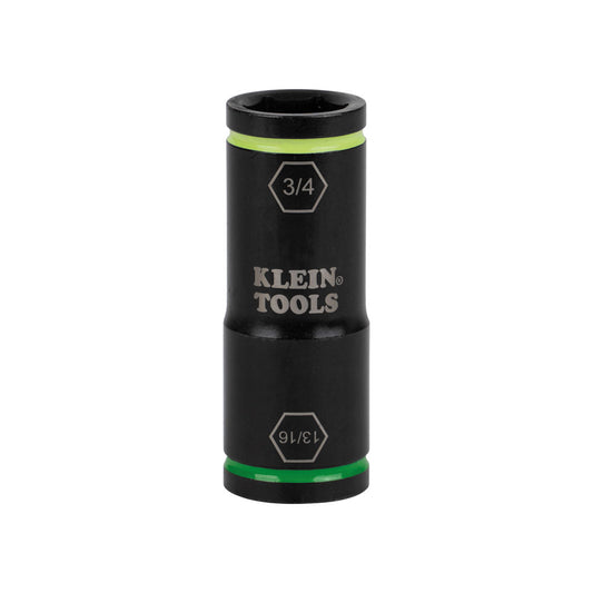 Klein Tools Flip Impact Socket, 3/4 and 13/16-Inch- A-66074