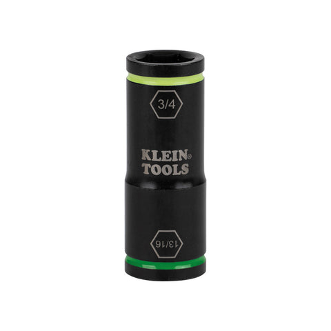 Klein Tools Flip Impact Socket, 3/4 and 13/16-Inch- A-66074