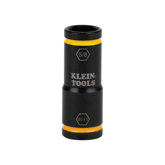 Klein Tools Flip Impact Socket, 11/16 and 5/8-Inch- A-66075