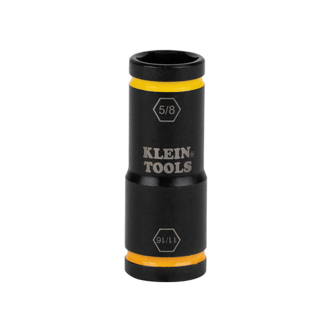 Klein Tools Flip Impact Socket, 11/16 and 5/8-Inch- A-66075