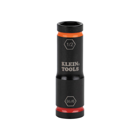 Klein Tools Flip Impact Socket, 9/16 and 1/2-Inch- A-66076